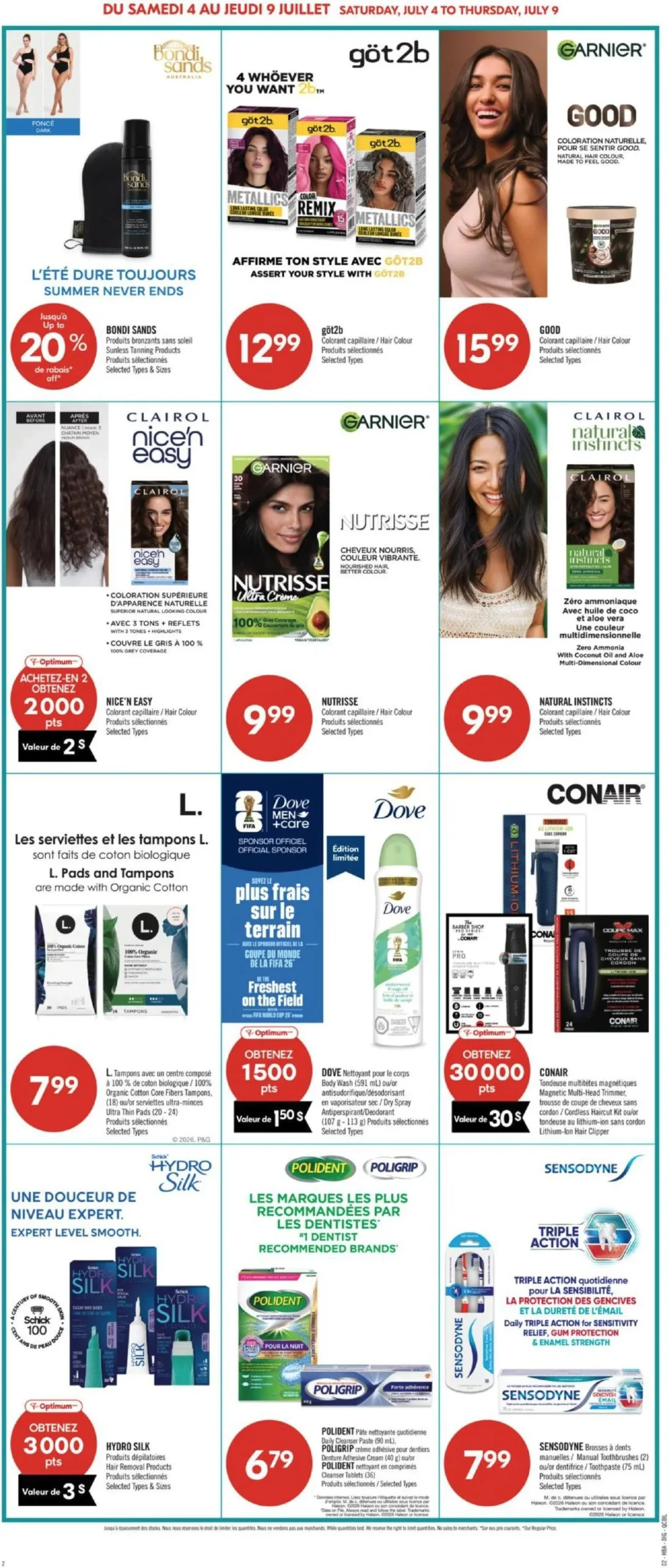 Page 10 de la Circulaire Pharmaprix du 4 au 9 juillet 2026
