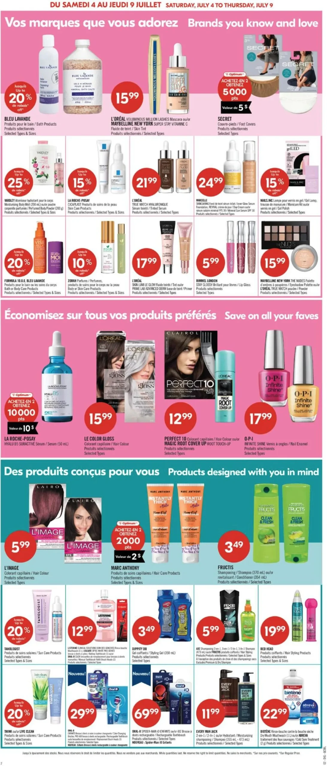 Page 14 de la Circulaire Pharmaprix du 4 au 9 juillet 2026