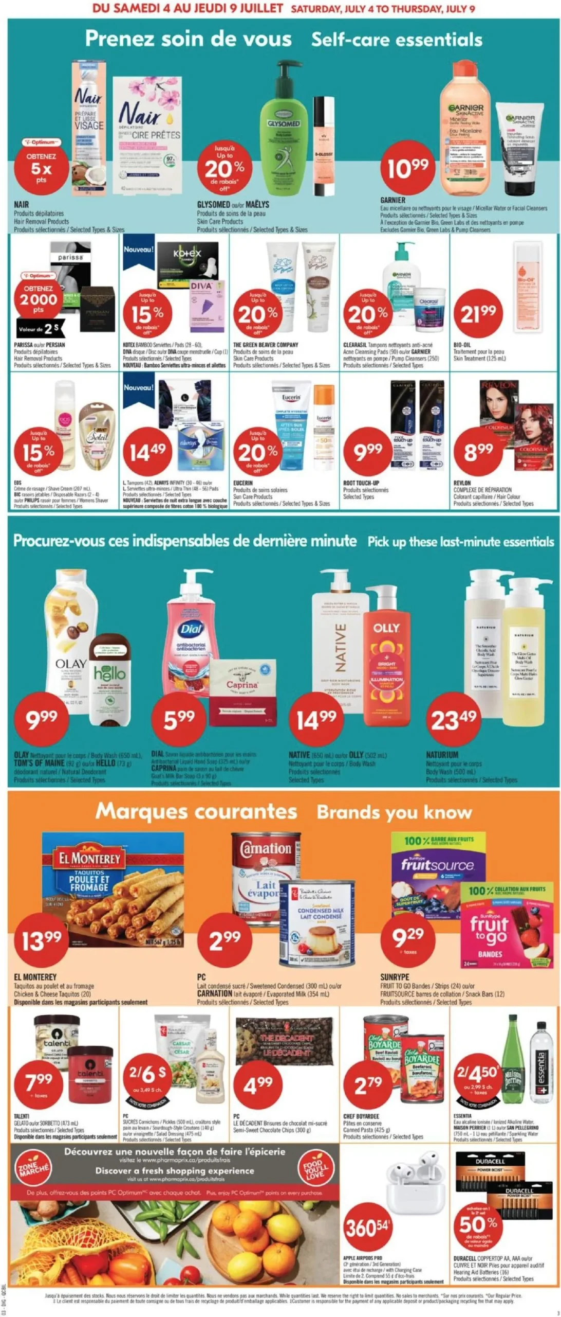 Page 15 de la Circulaire Pharmaprix du 4 au 9 juillet 2026