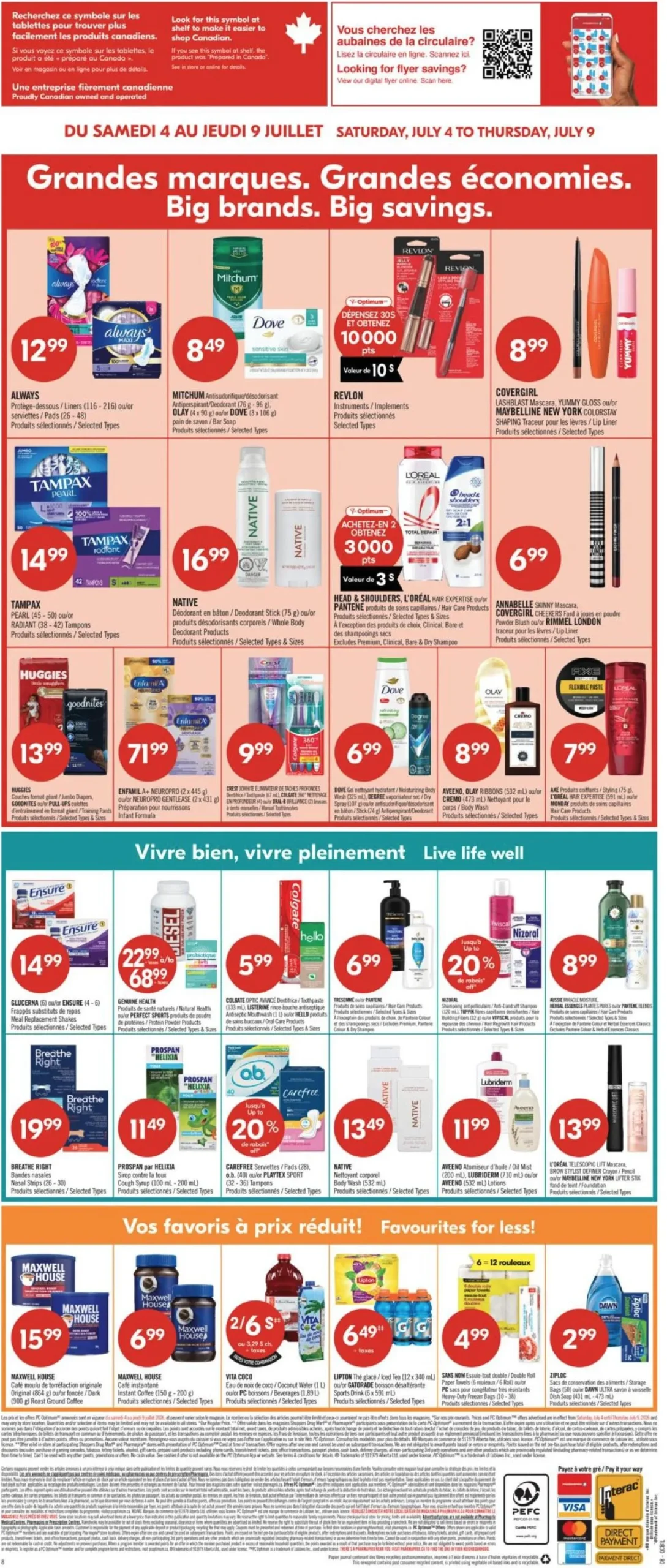Page 16 de la Circulaire Pharmaprix du 4 au 9 juillet 2026
