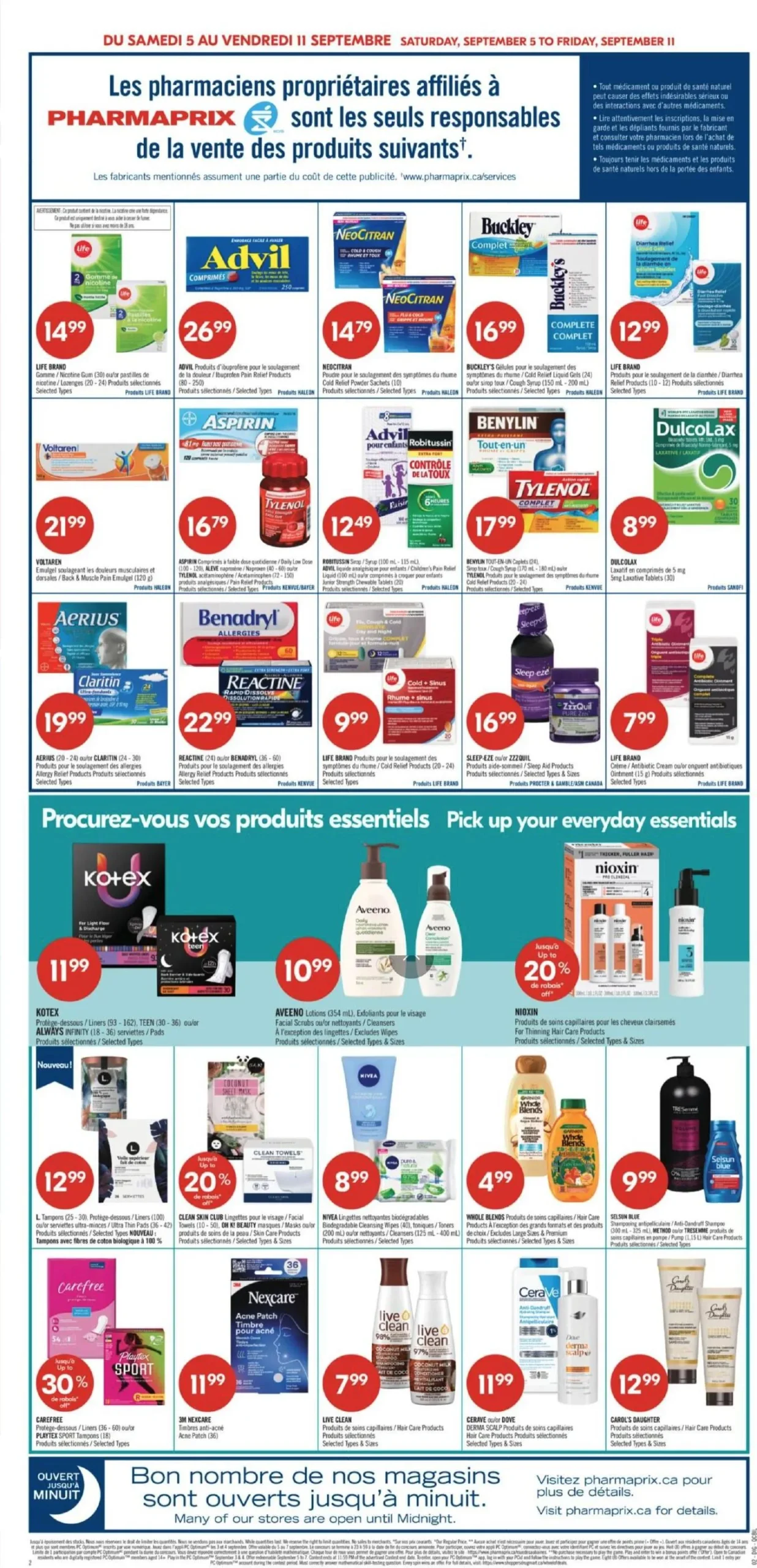 Page 4 de la Circulaire Pharmaprix du 5 au 10 septembre 2026