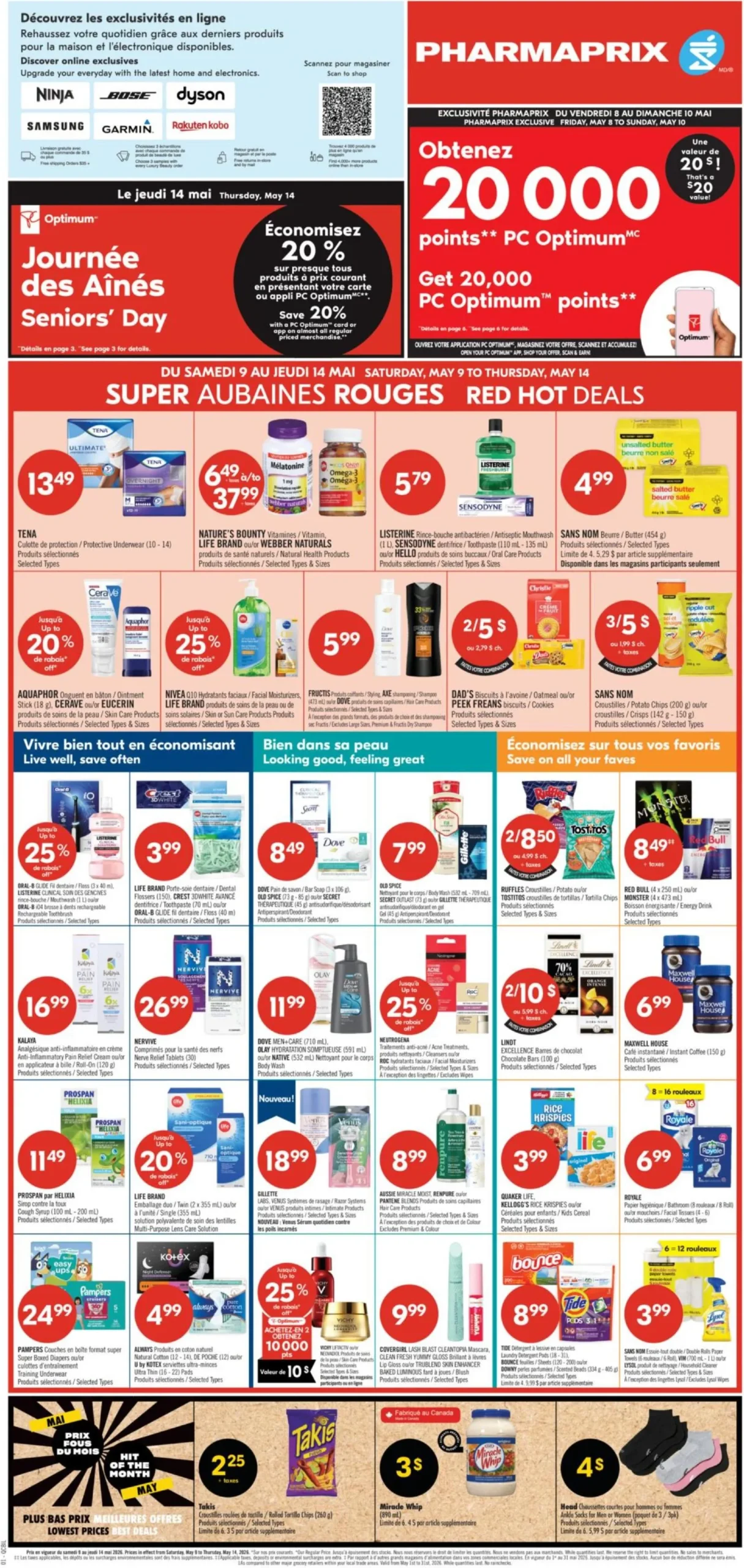 Page 1 de la Circulaire Pharmaprix du 9 au 14 mai 2026