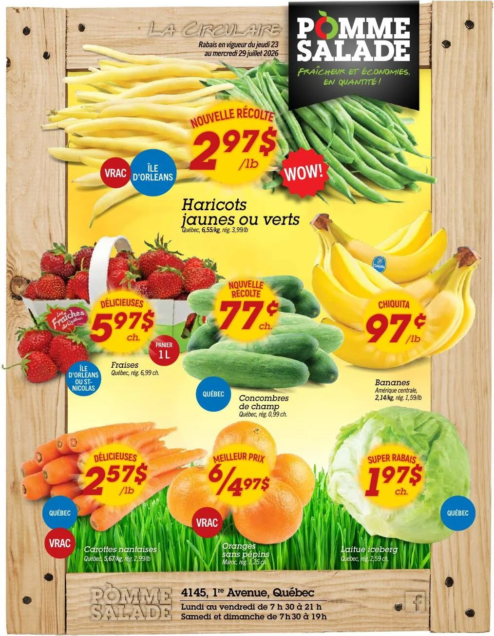 Page 1 de la Circulaire Pomme Salade du 23 au 29 juillet 2026