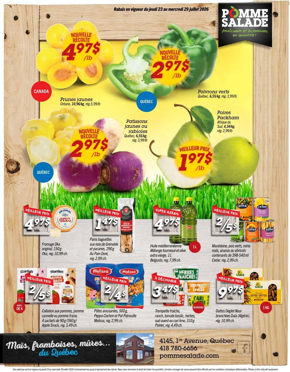 Page 2 de la Circulaire Pomme Salade du 23 au 29 juillet 2026