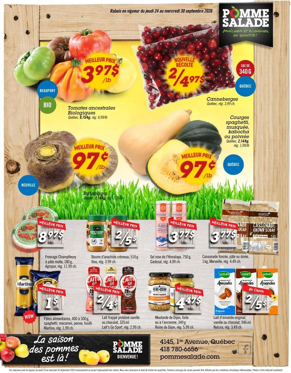 Page 2 de la Circulaire Pomme Salade du 24 au 30 septembre 2026
