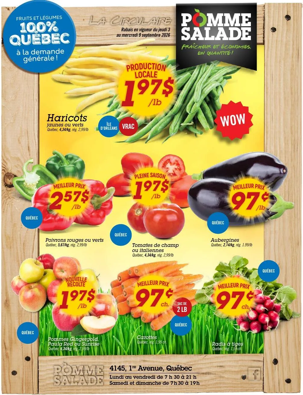 Page 1 de la Circulaire Pomme Salade du 3 au 9 septembre 2026
