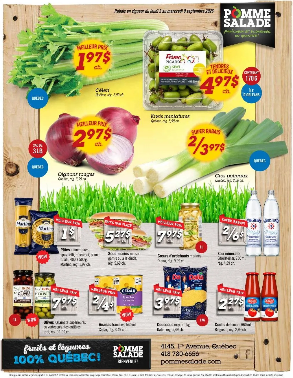 Page 2 de la Circulaire Pomme Salade du 3 au 9 septembre 2026