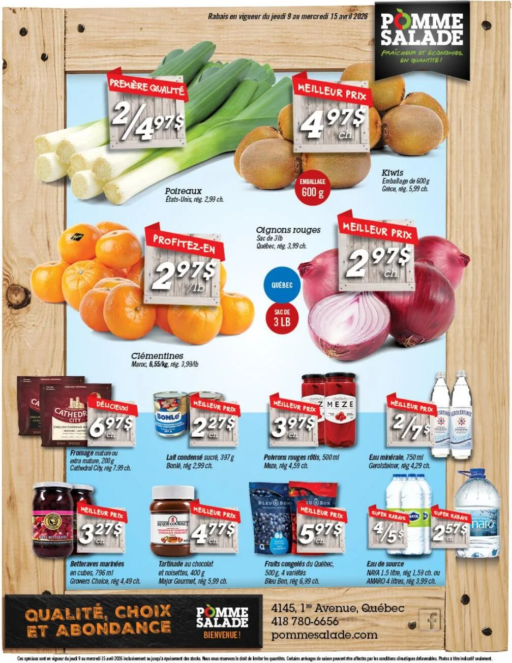 Page 2 de la Circulaire Pomme Salade du 9 au 15 avril 2026
