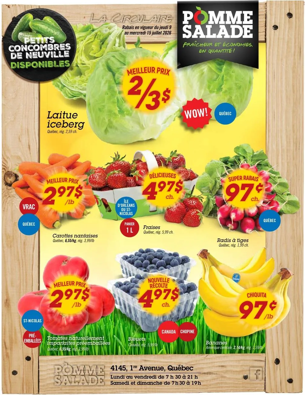 Page 1 de la Circulaire Pomme Salade du 9 au 15 juillet 2026