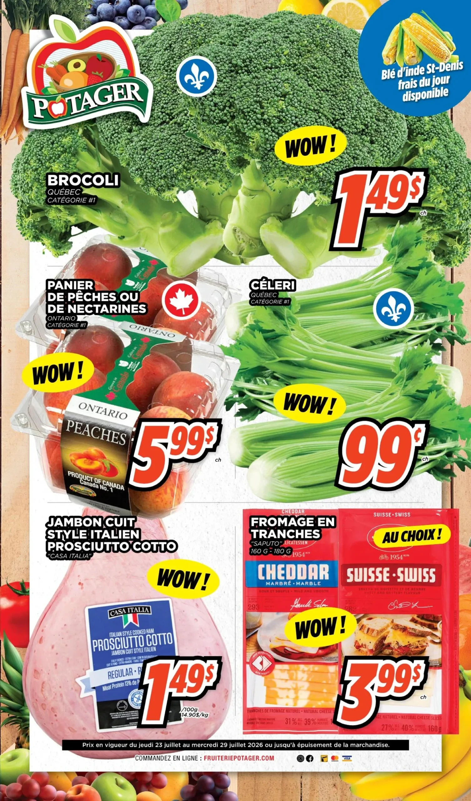 Page 1 de la Circulaire Potager du 23 au 29 juillet 2026