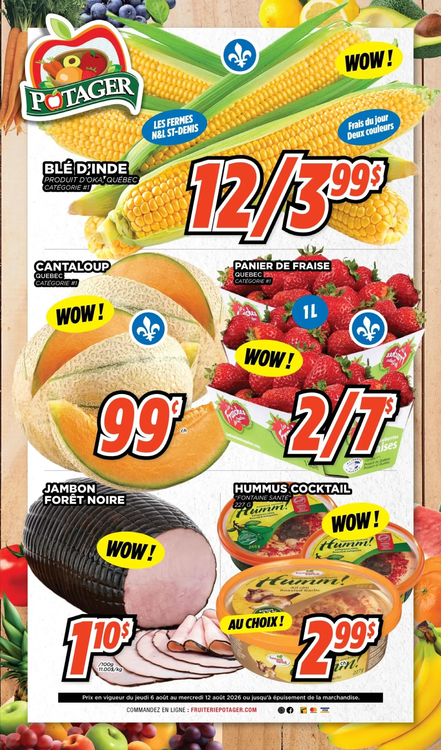 Page 1 de la Circulaire Potager du 6 au 12 août 2026