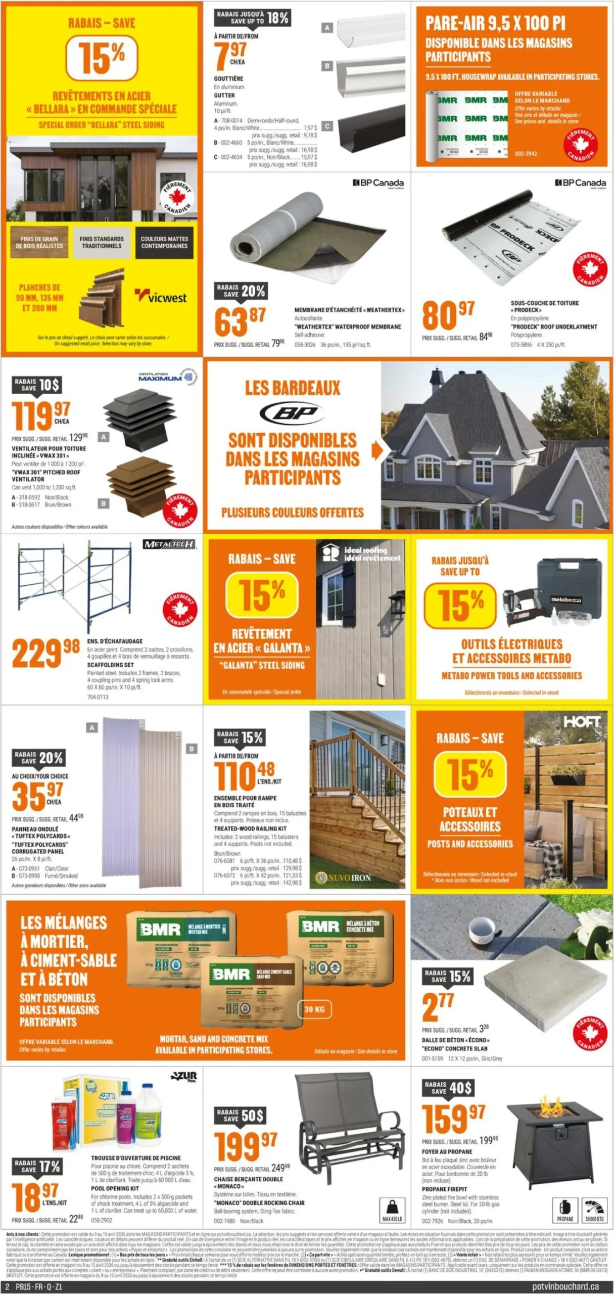 Page 3 de la Circulaire Potvin & Bouchard du 9 au 15 avril 2026