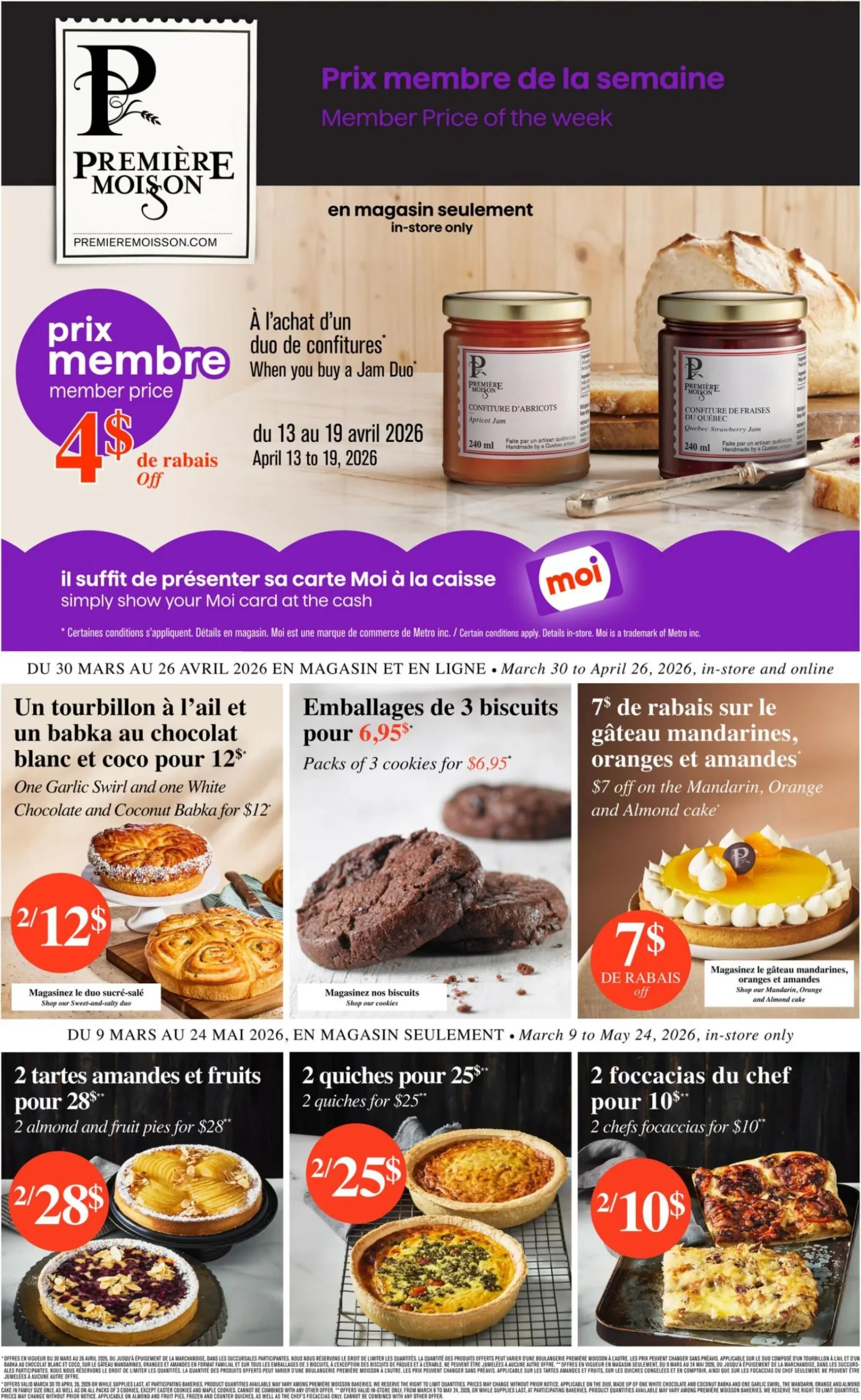 Page 1 de la Circulaire Première Moisson du 13 au 19 avril 2026