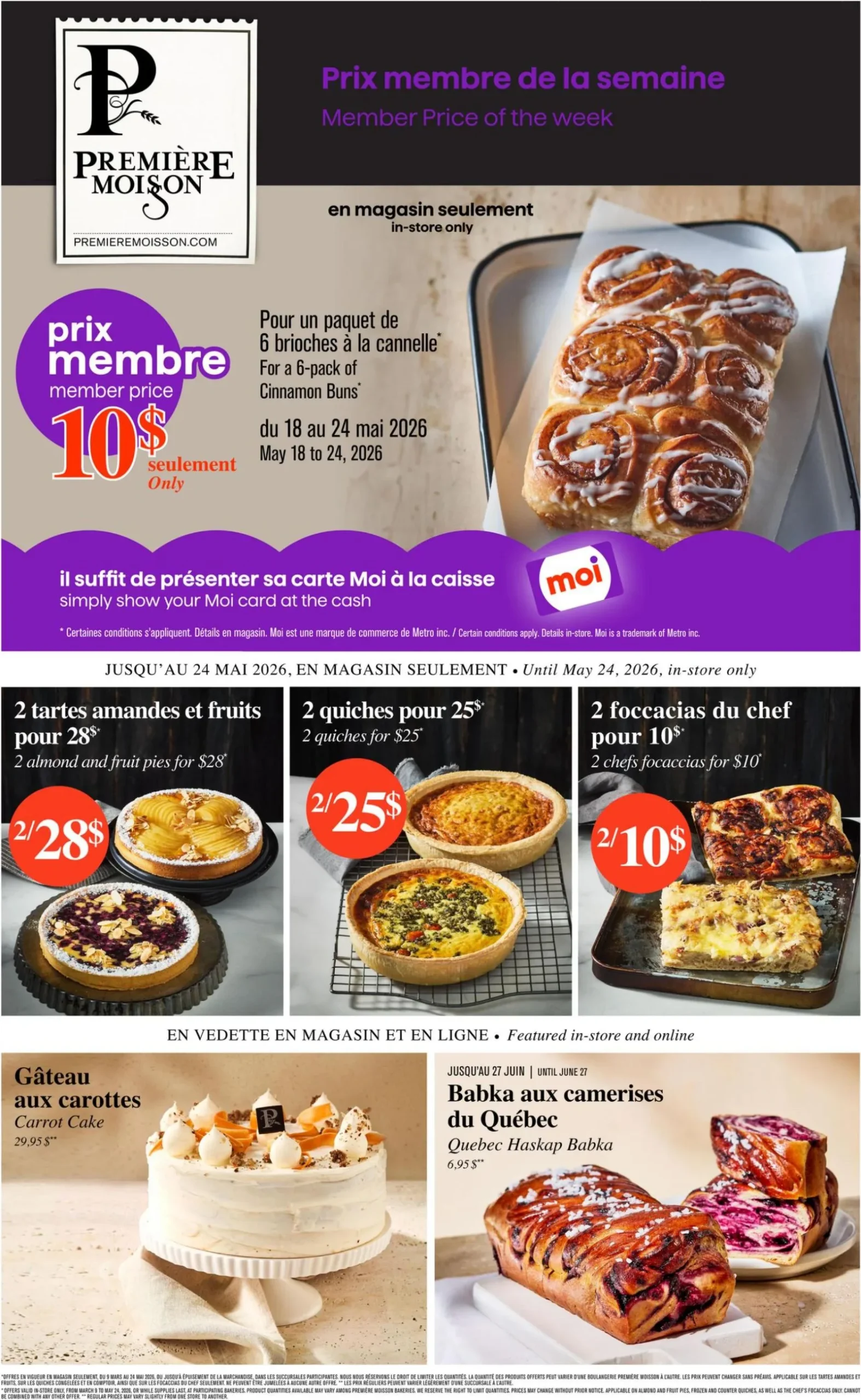 Page 1 de la Circulaire Première Moisson du 18 au 24 mai 2026