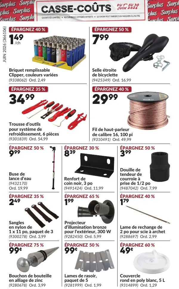 Page 4 de la Circulaire Princess Auto Casse-Coûts du 1 au 30 juin 2026