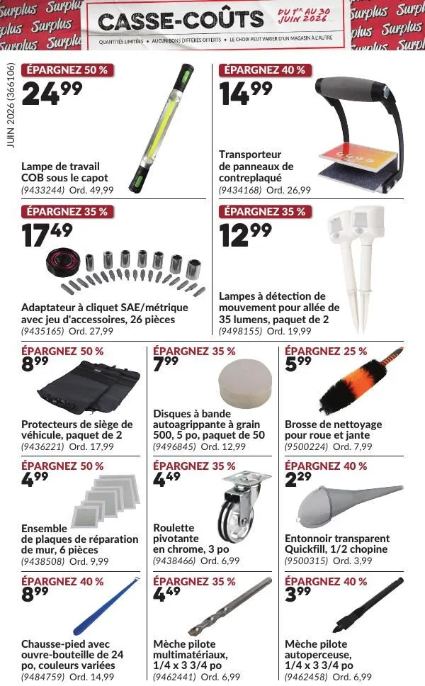 Page 6 de la Circulaire Princess Auto Casse-Coûts du 1 au 30 juin 2026