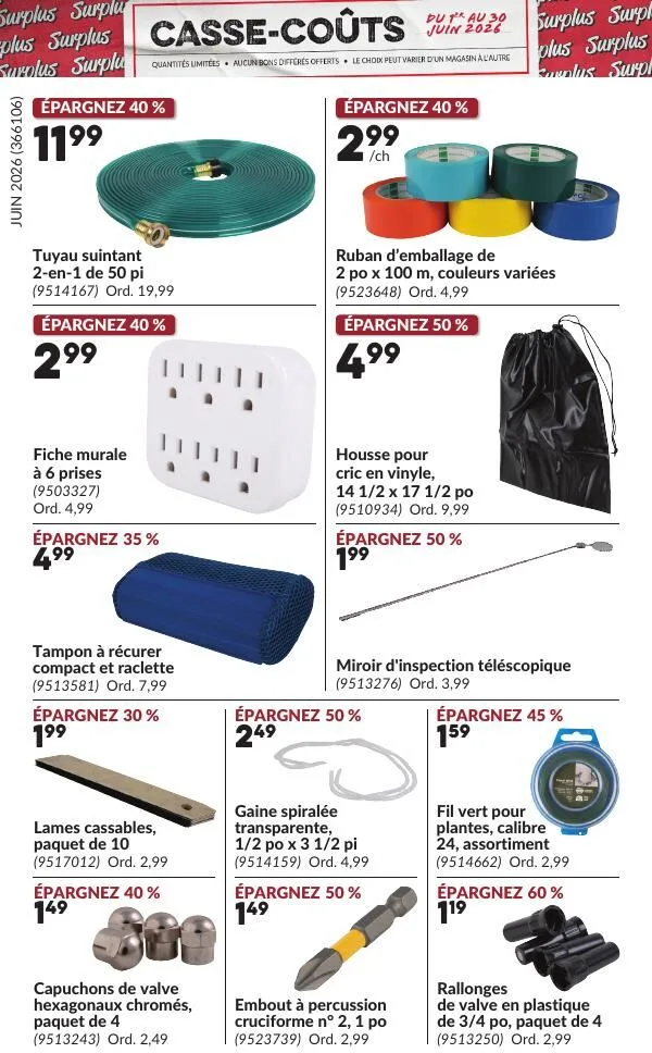 Page 8 de la Circulaire Princess Auto Casse-Coûts du 1 au 30 juin 2026