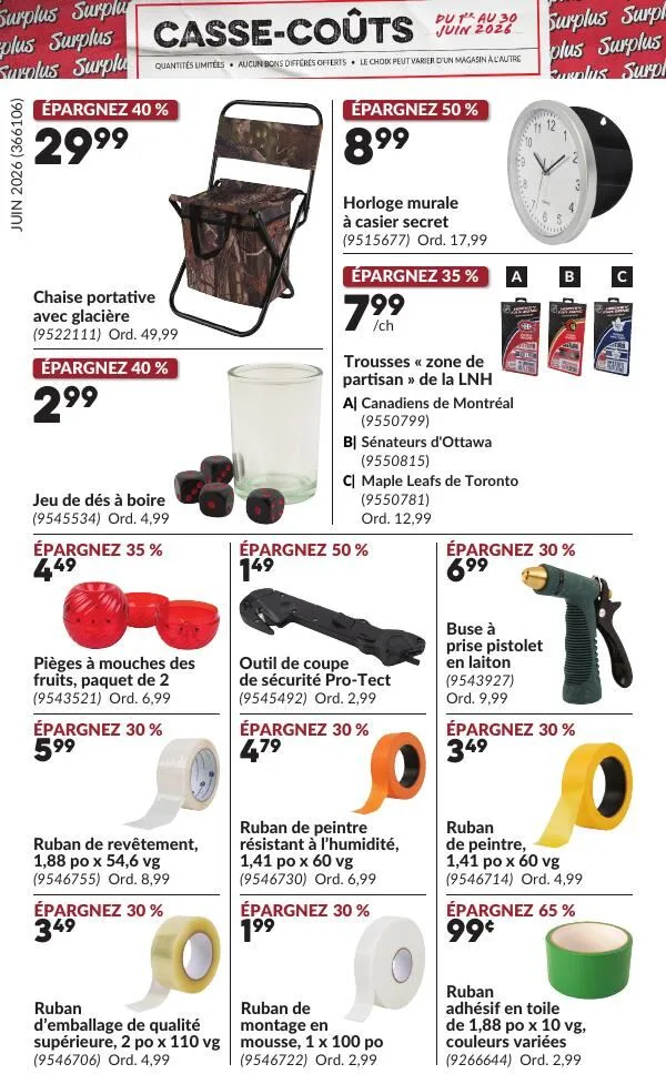Page 10 de la Circulaire Princess Auto Casse-Coûts du 1 au 30 juin 2026