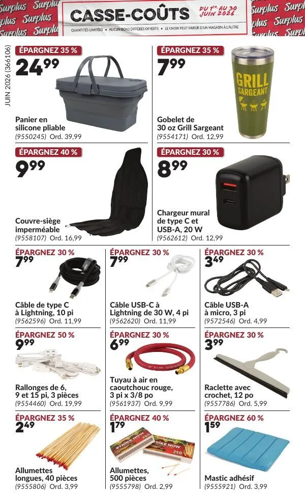 Page 13 de la Circulaire Princess Auto Casse-Coûts du 1 au 30 juin 2026