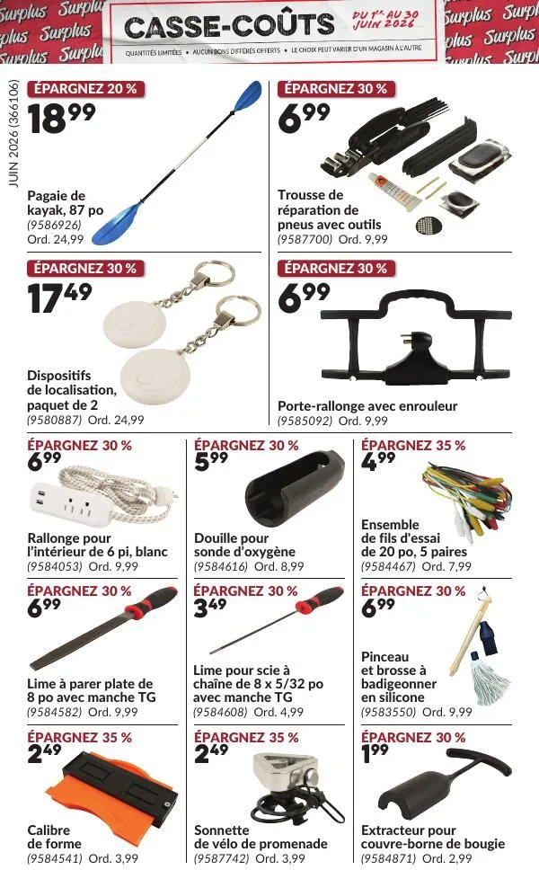 Page 19 de la Circulaire Princess Auto Casse-Coûts du 1 au 30 juin 2026