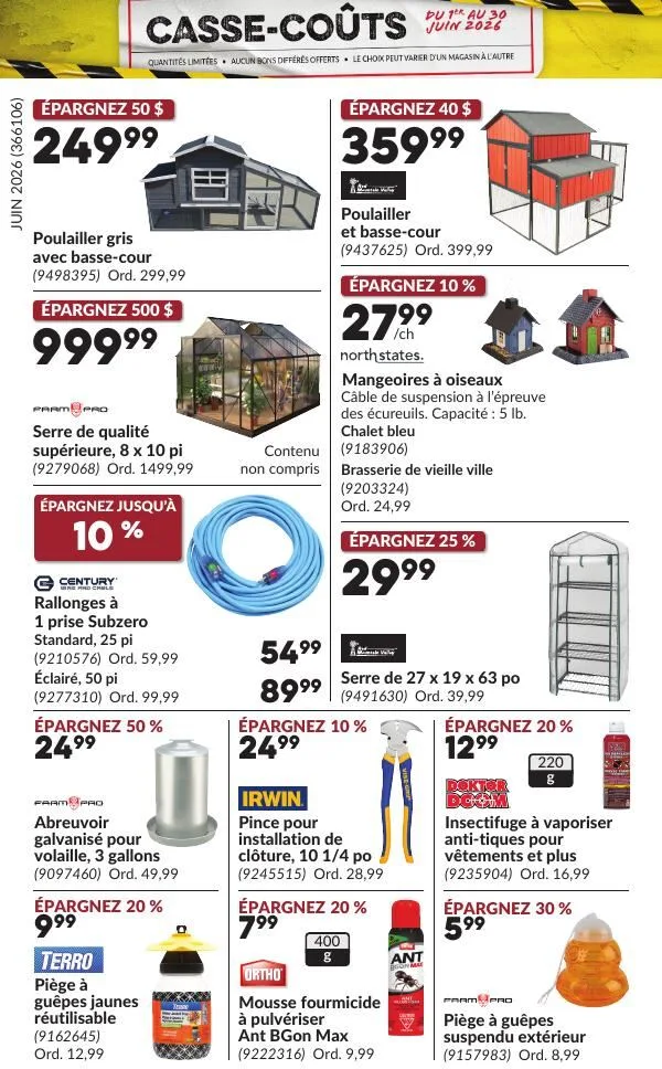 Page 25 de la Circulaire Princess Auto Casse-Coûts du 1 au 30 juin 2026