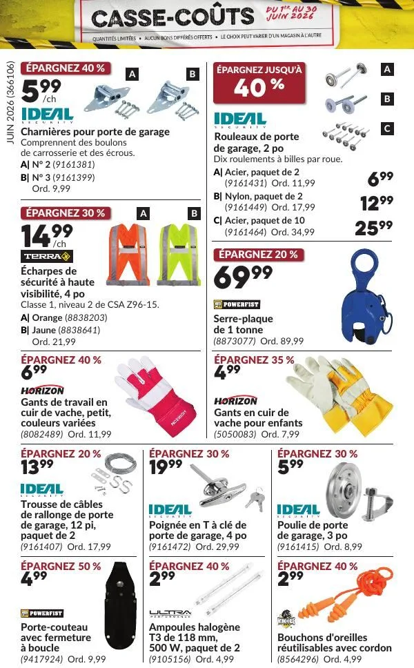 Page 27 de la Circulaire Princess Auto Casse-Coûts du 1 au 30 juin 2026