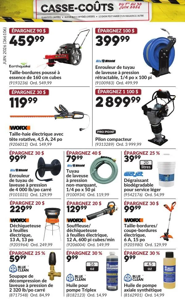 Page 31 de la Circulaire Princess Auto Casse-Coûts du 1 au 30 juin 2026