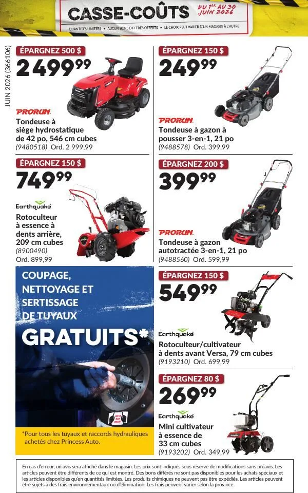 Page 32 de la Circulaire Princess Auto Casse-Coûts du 1 au 30 juin 2026