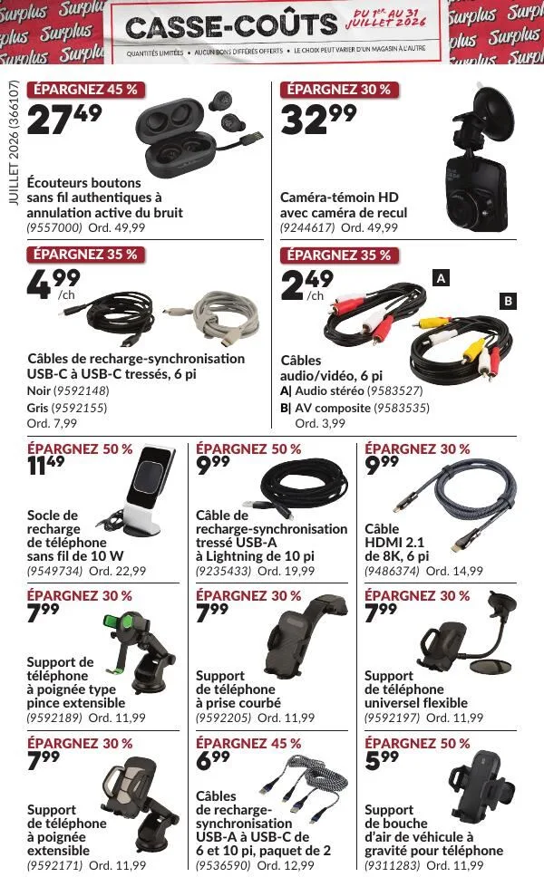 Page 7 de la Circulaire Princess Auto Casse-Coûts du 1 au 31 juillet 2026