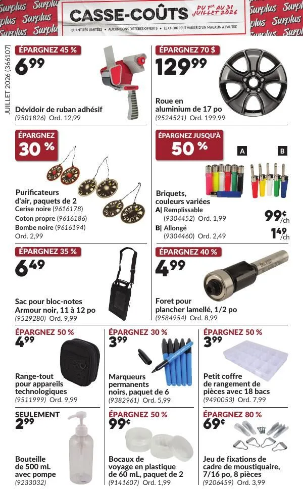 Page 10 de la Circulaire Princess Auto Casse-Coûts du 1 au 31 juillet 2026