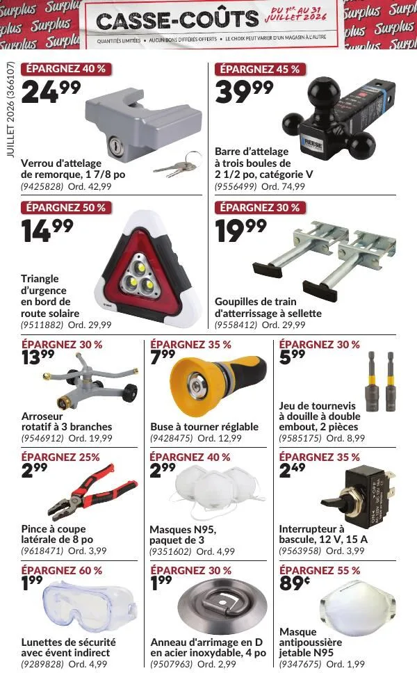 Page 15 de la Circulaire Princess Auto Casse-Coûts du 1 au 31 juillet 2026