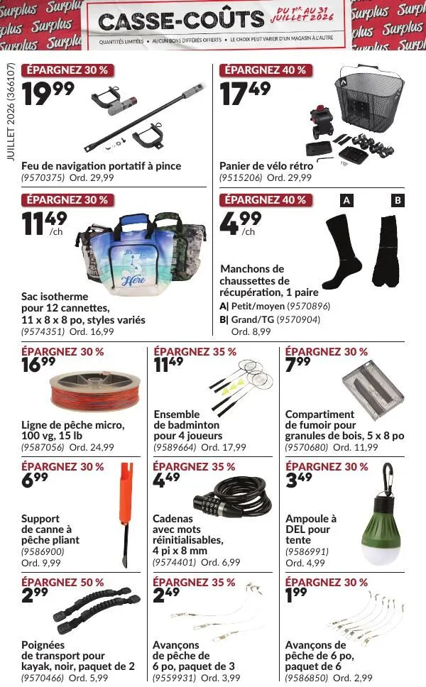 Page 18 de la Circulaire Princess Auto Casse-Coûts du 1 au 31 juillet 2026