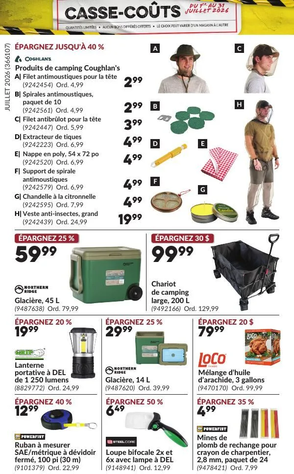 Page 24 de la Circulaire Princess Auto Casse-Coûts du 1 au 31 juillet 2026