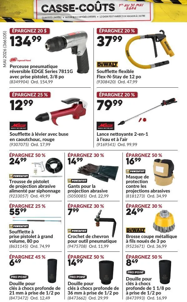 Page 22 de la Circulaire Princess Auto Casse-Coûts du 1 au 31 mai 2026