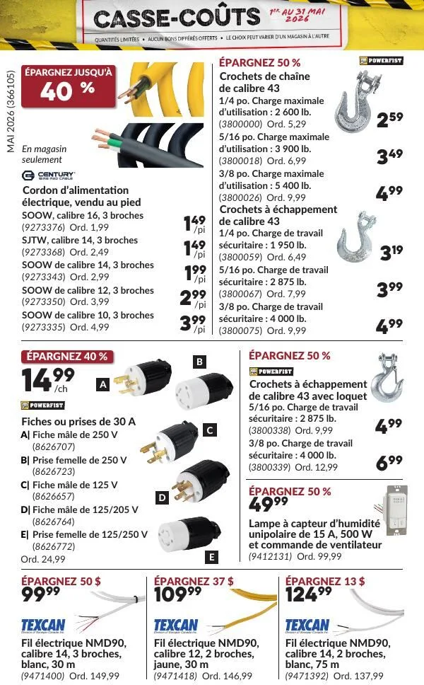 Page 31 de la Circulaire Princess Auto Casse-Coûts du 1 au 31 mai 2026