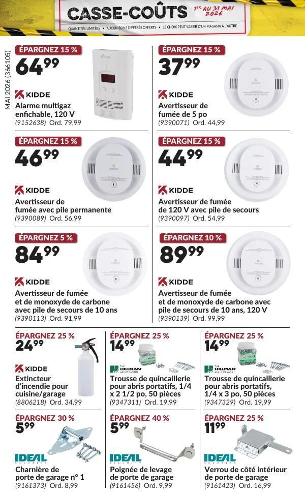 Page 35 de la Circulaire Princess Auto Casse-Coûts du 1 au 31 mai 2026