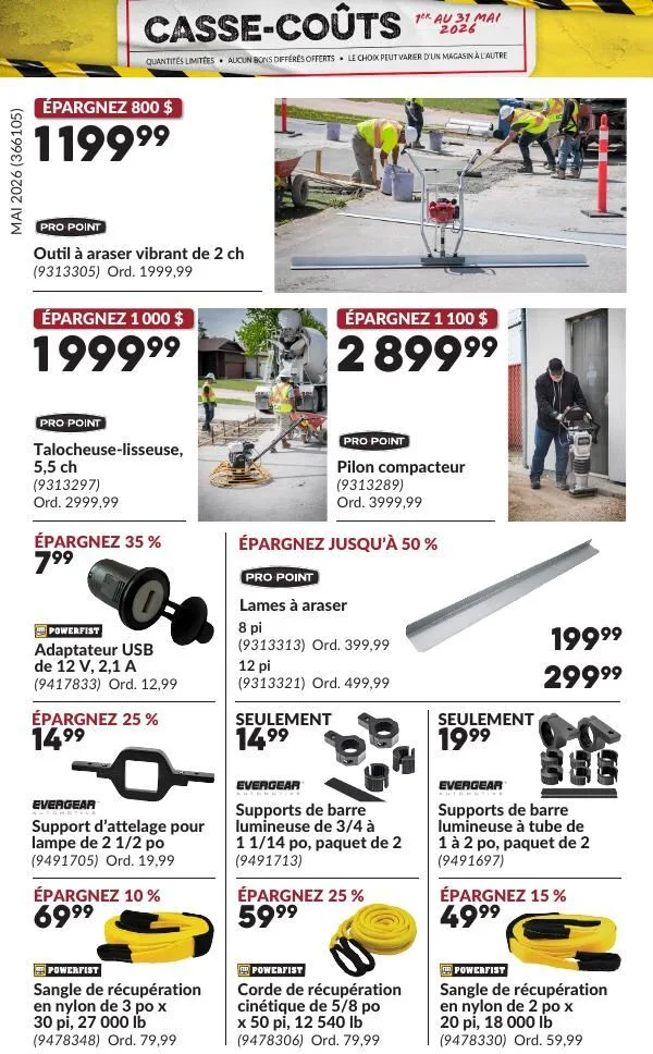 Page 37 de la Circulaire Princess Auto Casse-Coûts du 1 au 31 mai 2026
