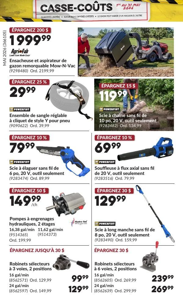 Page 38 de la Circulaire Princess Auto Casse-Coûts du 1 au 31 mai 2026