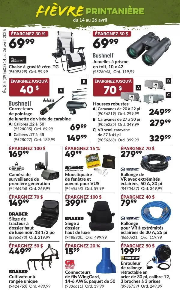 Page 6 de la Circulaire Princess Auto Fièvre Printanière du 14 au 26 avril 2026