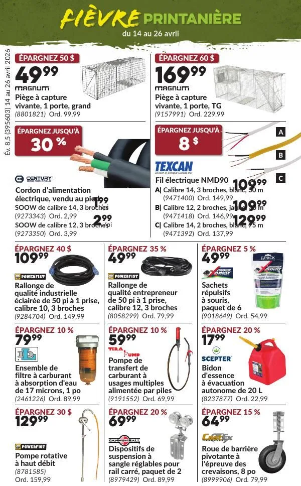 Page 7 de la Circulaire Princess Auto Fièvre Printanière du 14 au 26 avril 2026