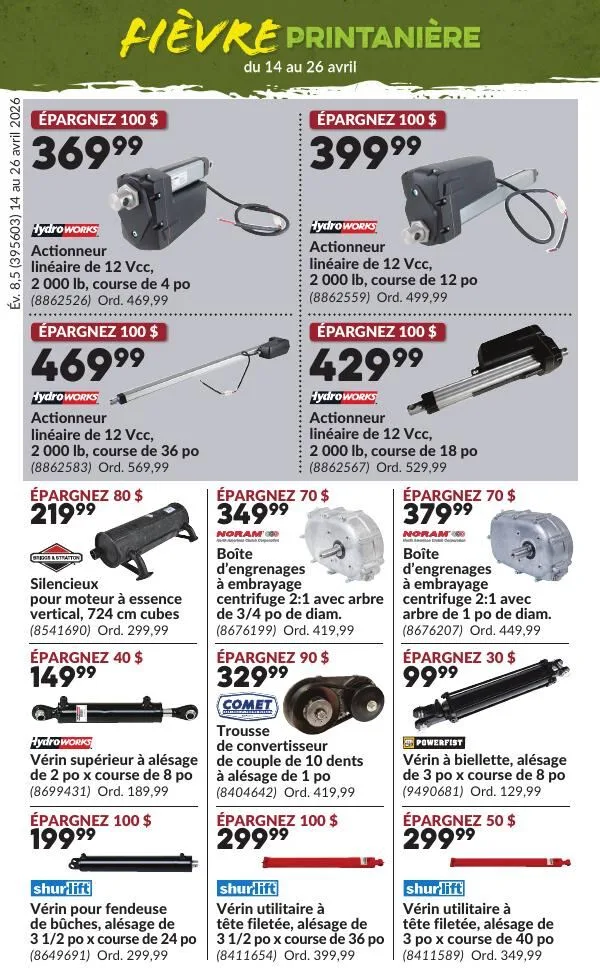 Page 17 de la Circulaire Princess Auto Fièvre Printanière du 14 au 26 avril 2026