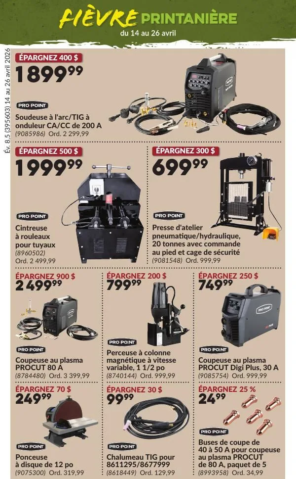 Page 20 de la Circulaire Princess Auto Fièvre Printanière du 14 au 26 avril 2026