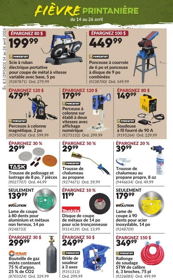 Page 21 de la Circulaire Princess Auto Fièvre Printanière du 14 au 26 avril 2026