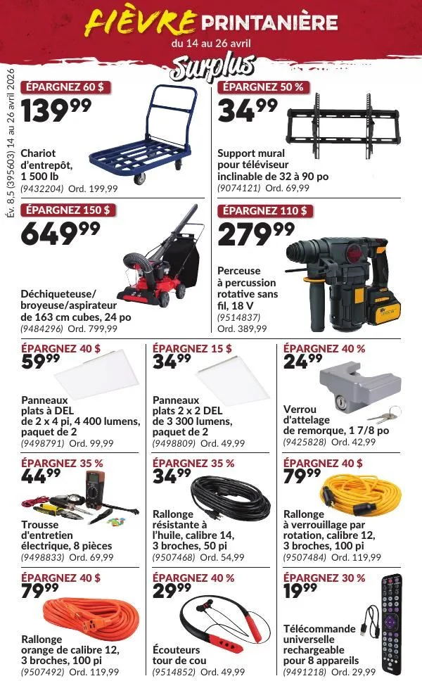 Page 22 de la Circulaire Princess Auto Fièvre Printanière du 14 au 26 avril 2026