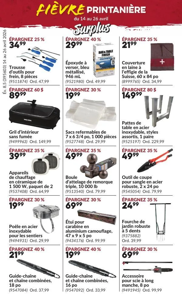 Page 23 de la Circulaire Princess Auto Fièvre Printanière du 14 au 26 avril 2026