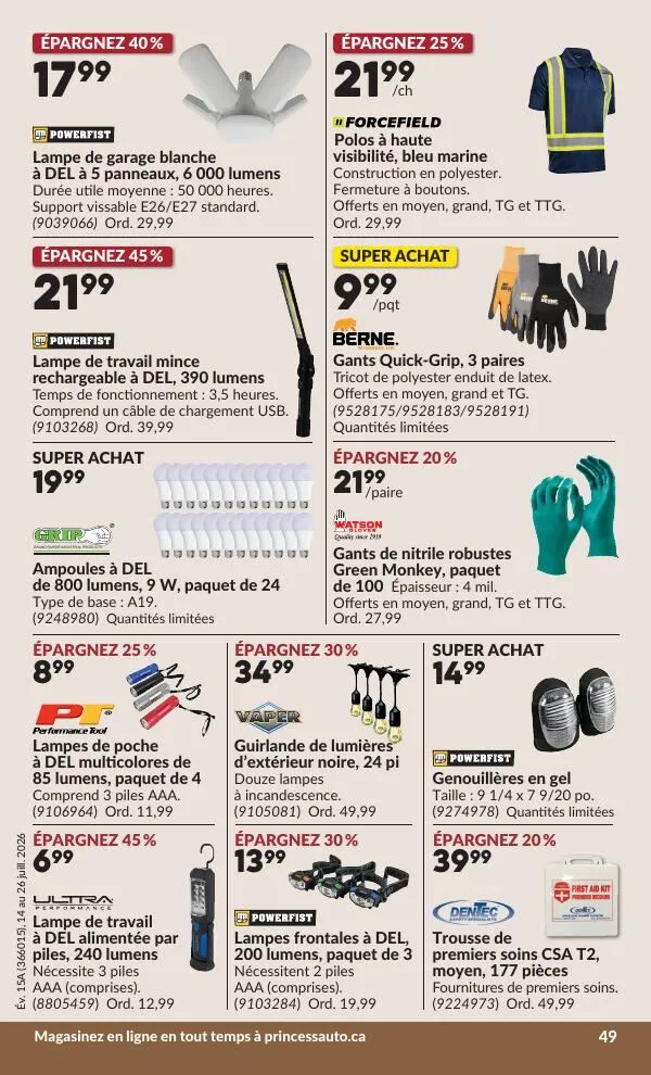 Page 56 de la Circulaire Princess Auto du 14 au 26 juillet 2026