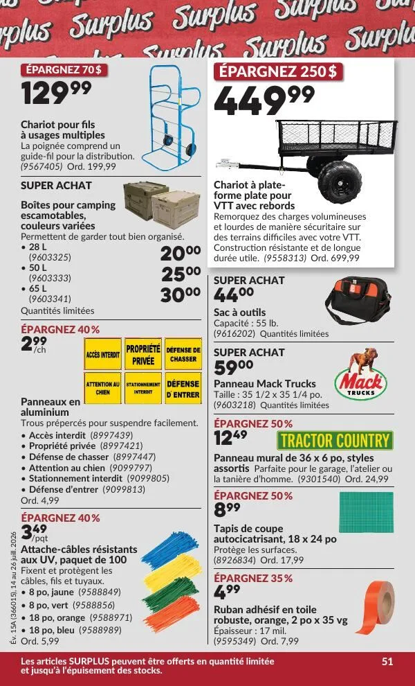 Page 58 de la Circulaire Princess Auto du 14 au 26 juillet 2026