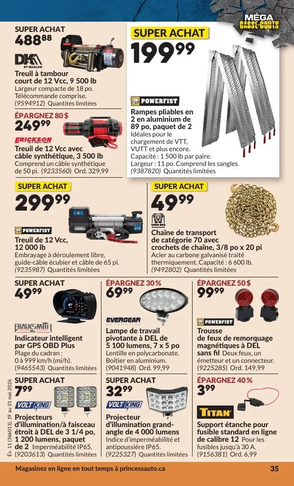 Page 39 de la Circulaire Princess Auto du 19 au 31 mai 2026