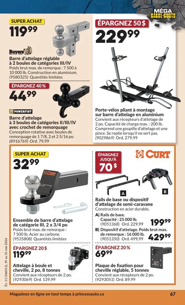 Page 72 de la Circulaire Princess Auto du 19 au 31 mai 2026