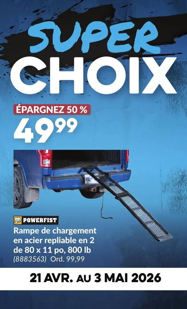 Page 3 de la Circulaire Princess Auto du 21 avril au 3 mai 2026